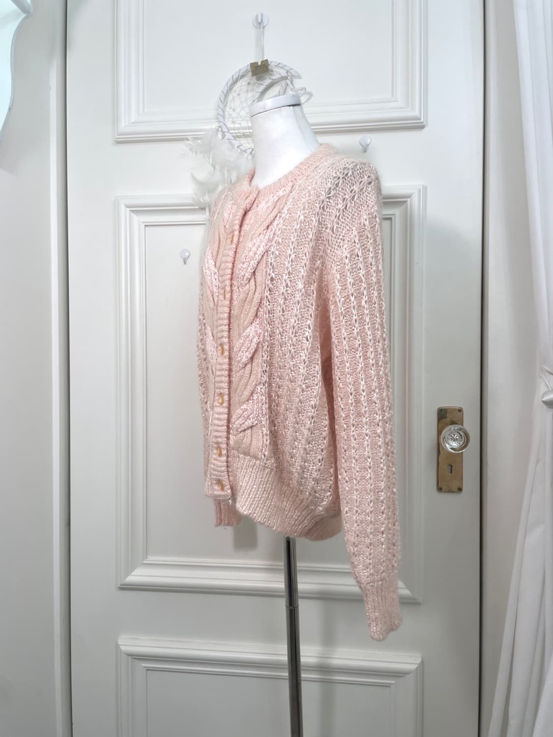 coral pink spring loose cardigan 상품이미지2