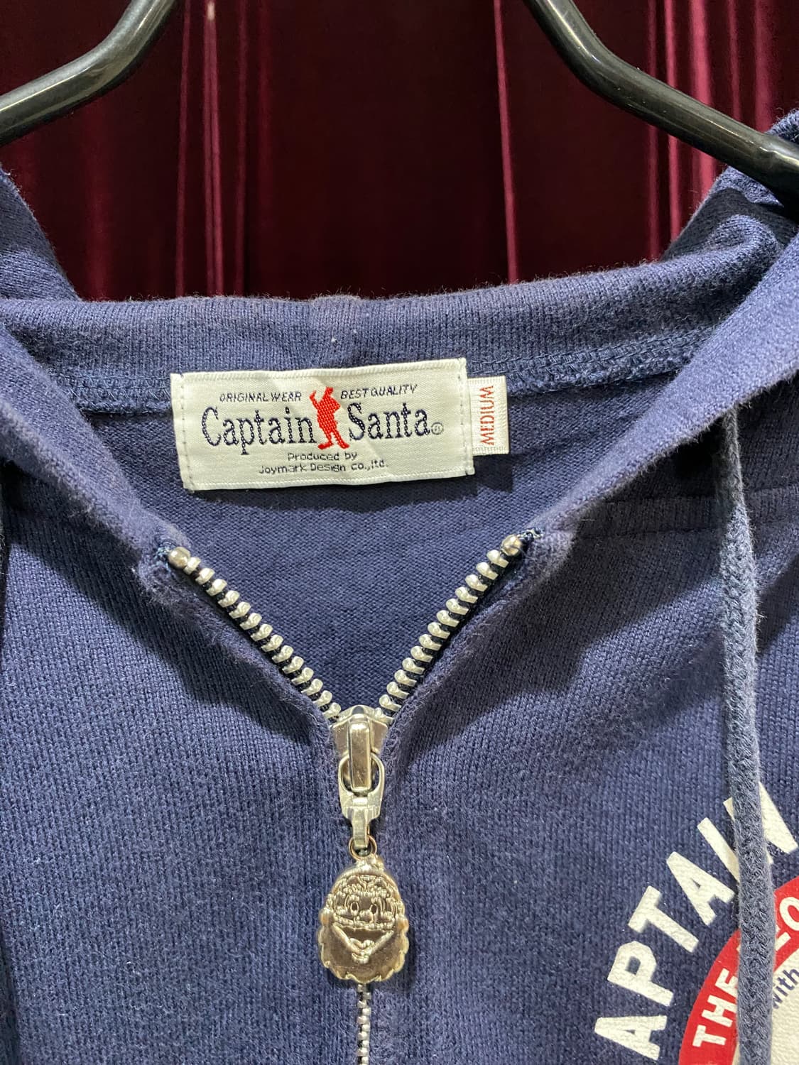 CAPTAIN SANTA navy hood zip-up 상품이미지3