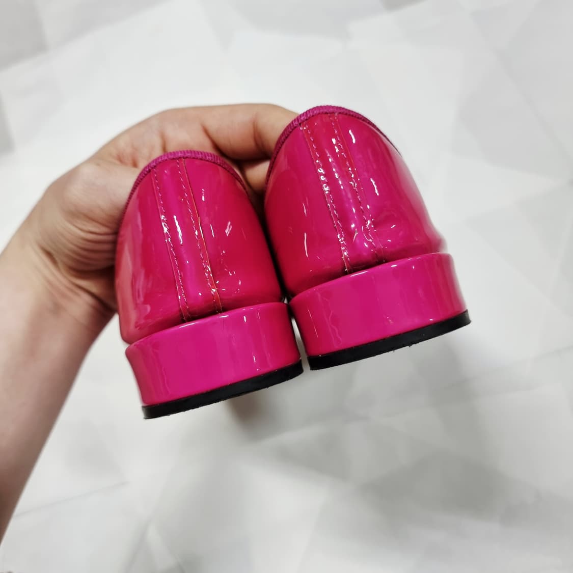 레페토 유광 핑크 구두 힐 슈즈 (250mm) 비브람완 상품이미지5