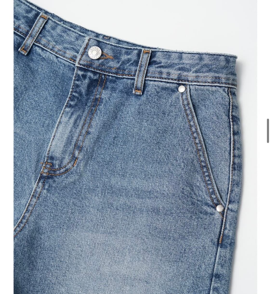 시야쥬 90s 빈티지 데님 숏츠_Medium blue 상품이미지6