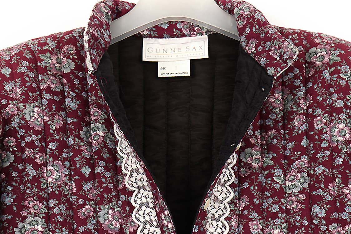 80's GUNNE SAX 플라워 거니섹 퀼팅투피스 상품이미지9