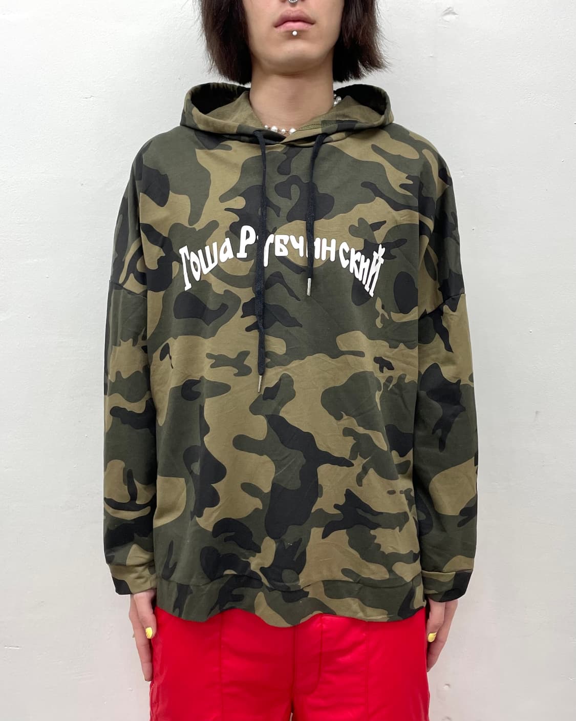 Oversized Hip Hop Camo Hoodie 상품이미지1