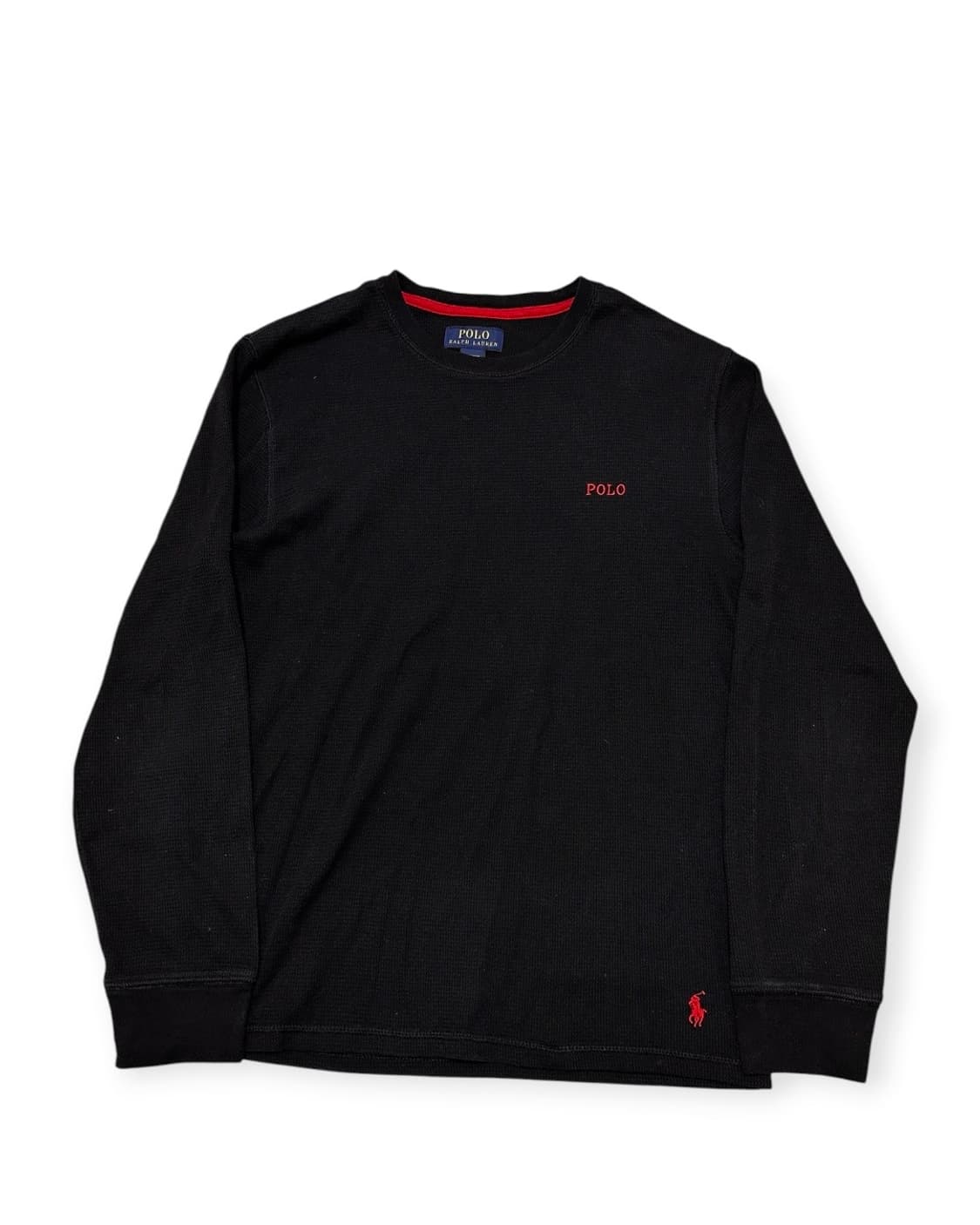 폴로 랄프로렌 블랙 와플 롱슬리브 상품이미지1