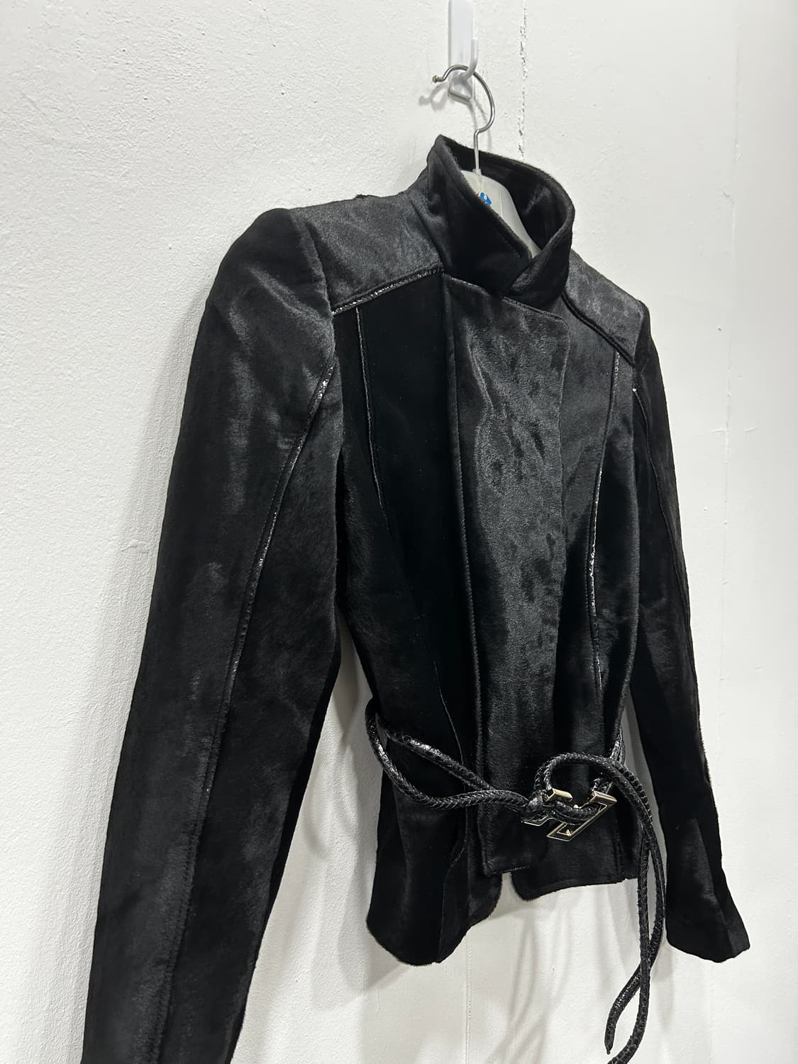 구찌 소가죽 실크 벨티드 집업 자켓 38사이즈 xs 상품이미지4