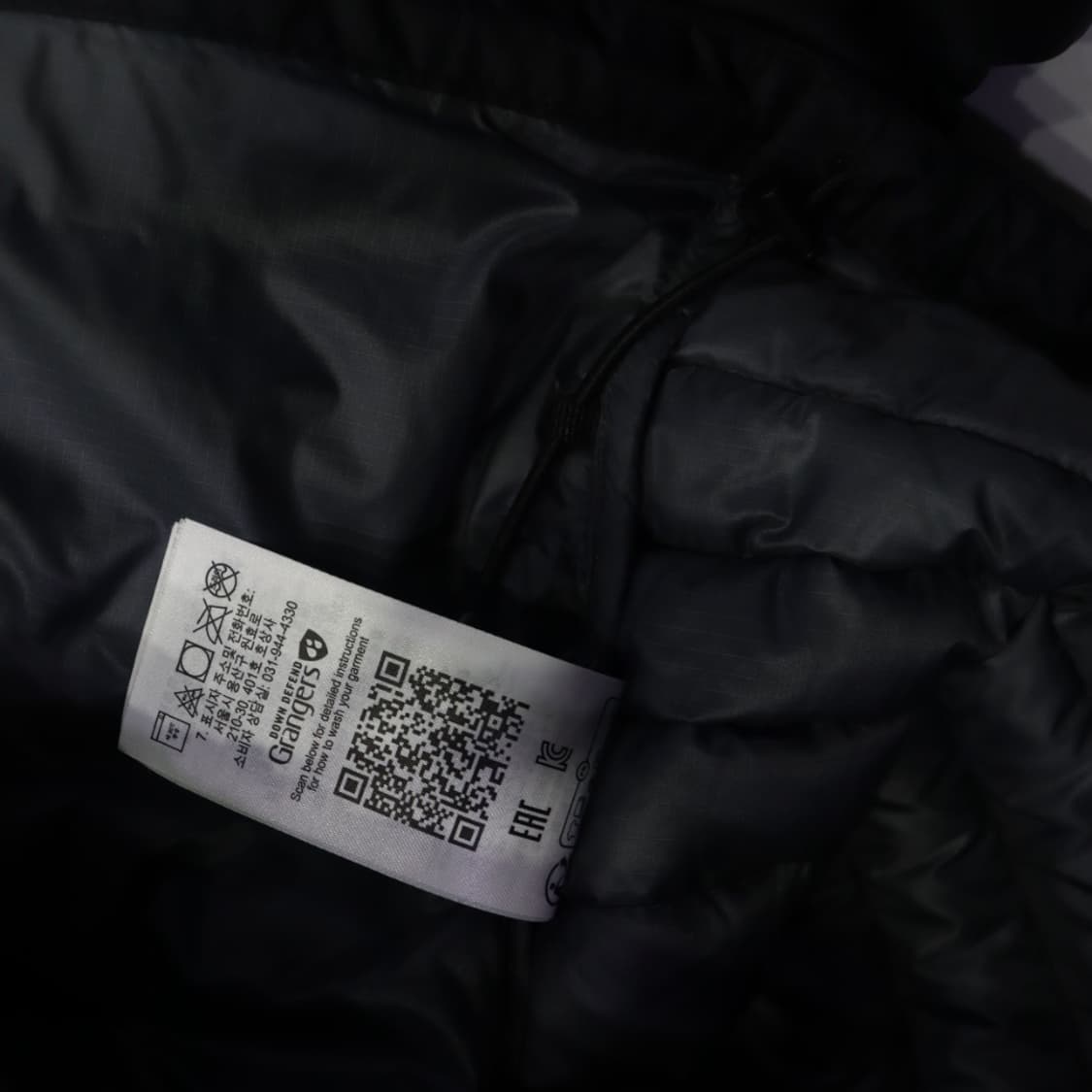 랩 마이크로라이트 알파인 후디 블랙 경량 패딩 상품이미지9