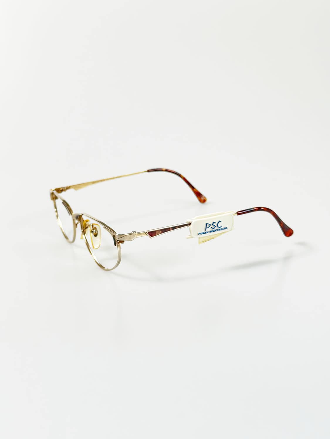 90s P.S.C FASHION 골드 메탈 슬림 스퀘어 빈티지 안경 상품이미지3