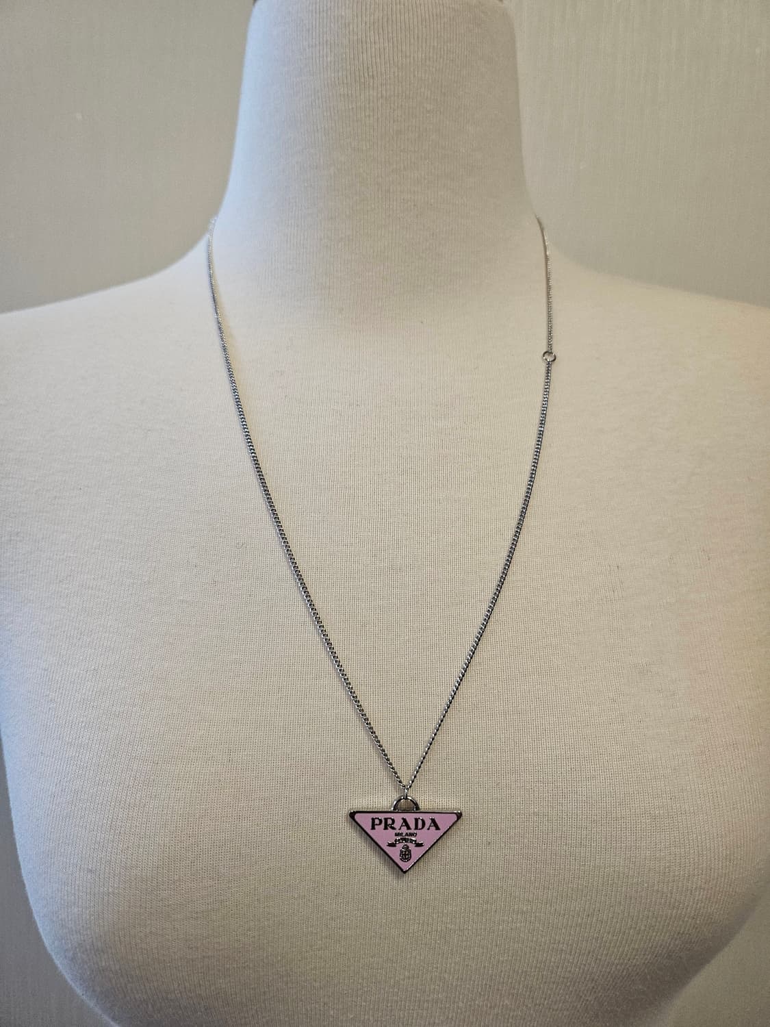 프라다 업사이클링 체인 목걸이 핑크 상품이미지8