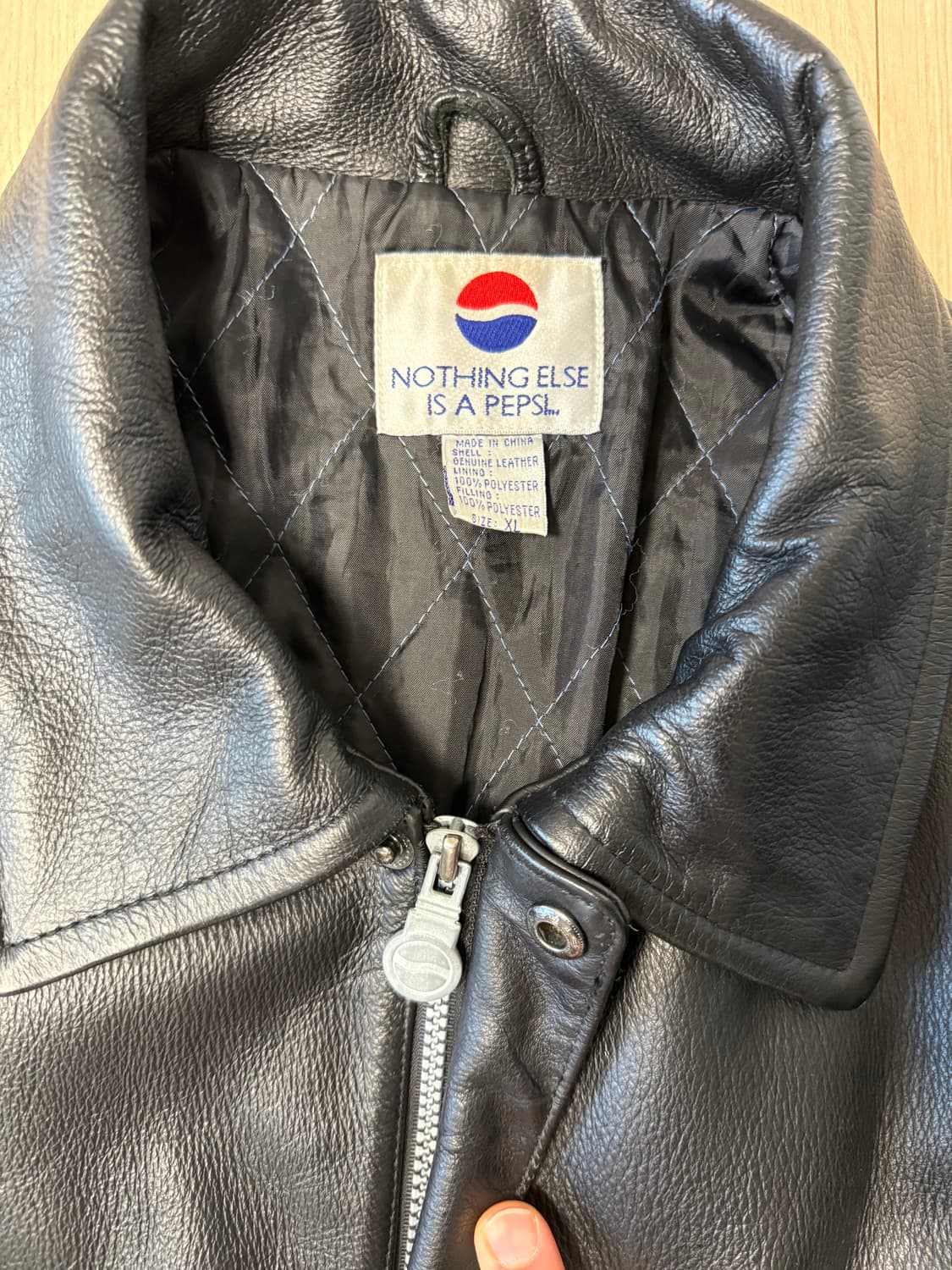 빈티지 가죽 레더 자켓 pepsi 상품이미지3