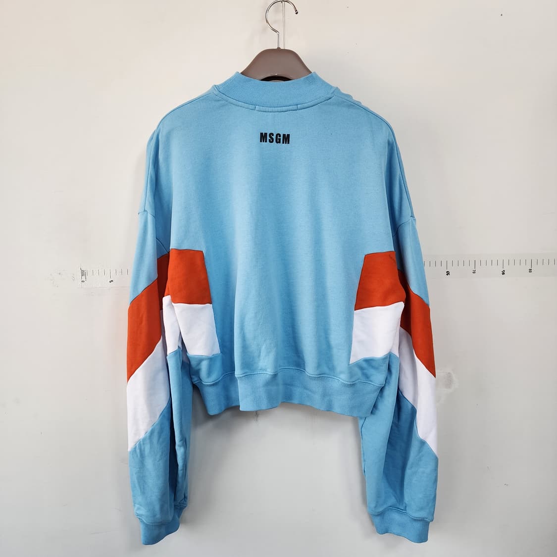 MSGM 블루 컬러 블록 맨투맨 상품이미지3