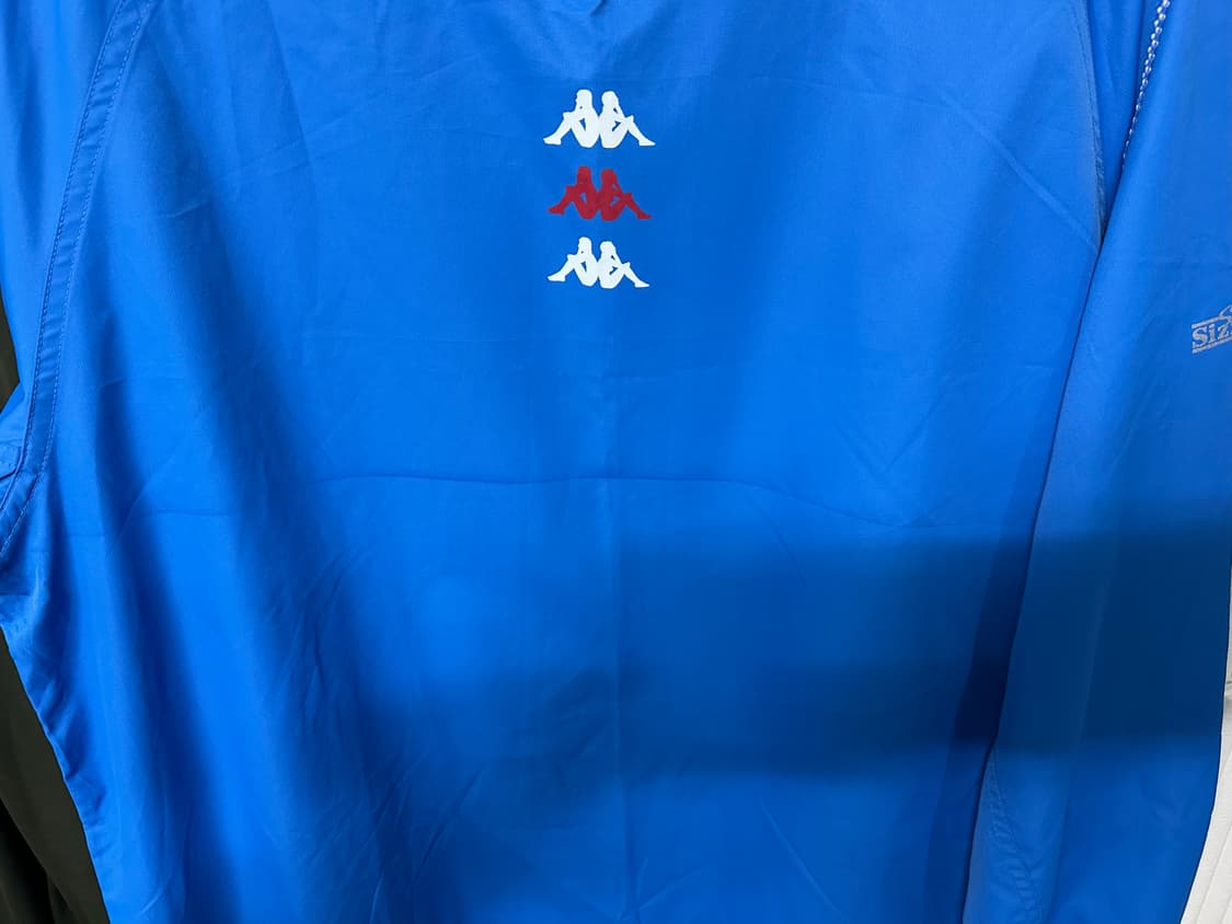 Kappa 빈티지 감성 웜업 XL 블루 트레이닝 바람막이 상품이미지9