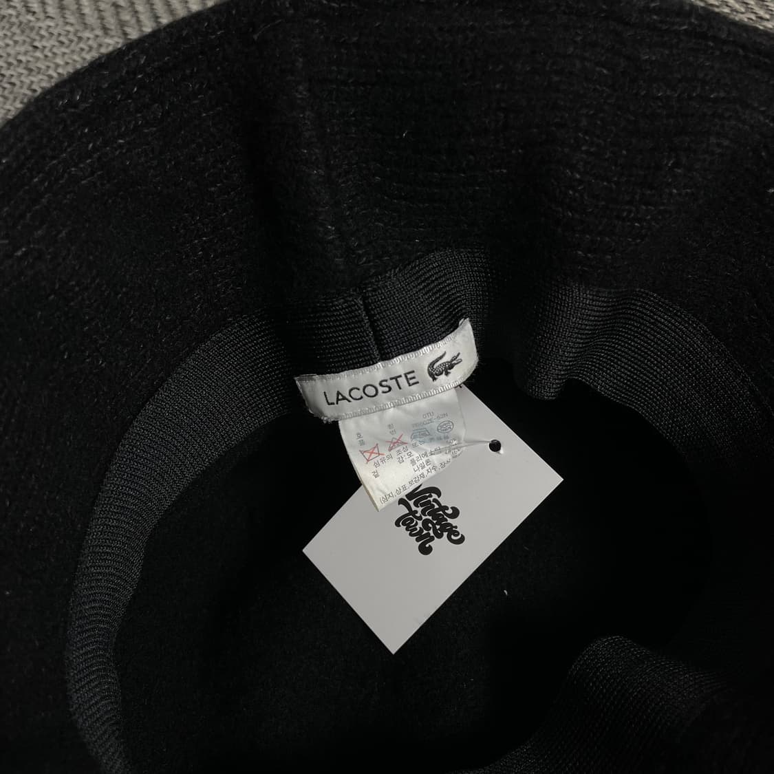 라코스테 자수로고 블랙 버킷햇y 3205 상품이미지4
