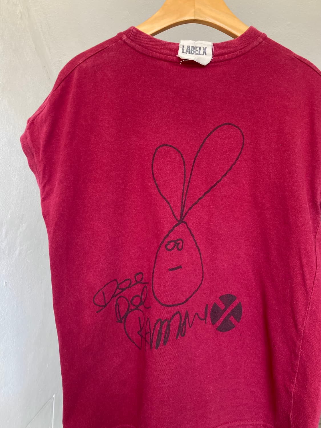 베이직 버건디 무지 반팔티 상품이미지6