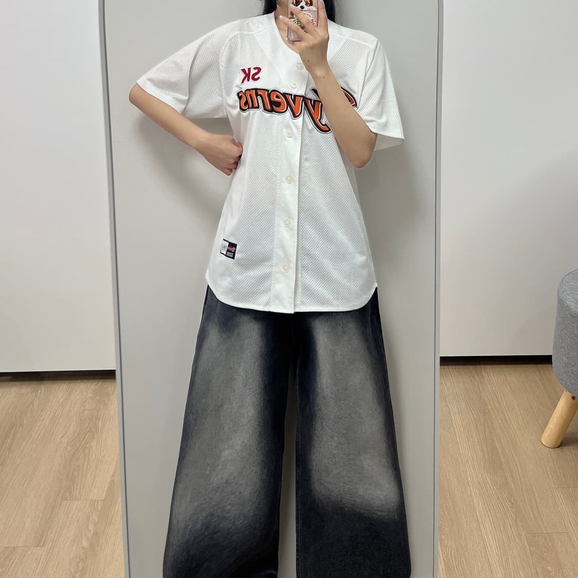 SK와이번스 노마킹 홈 야구 유니폼 상품이미지1