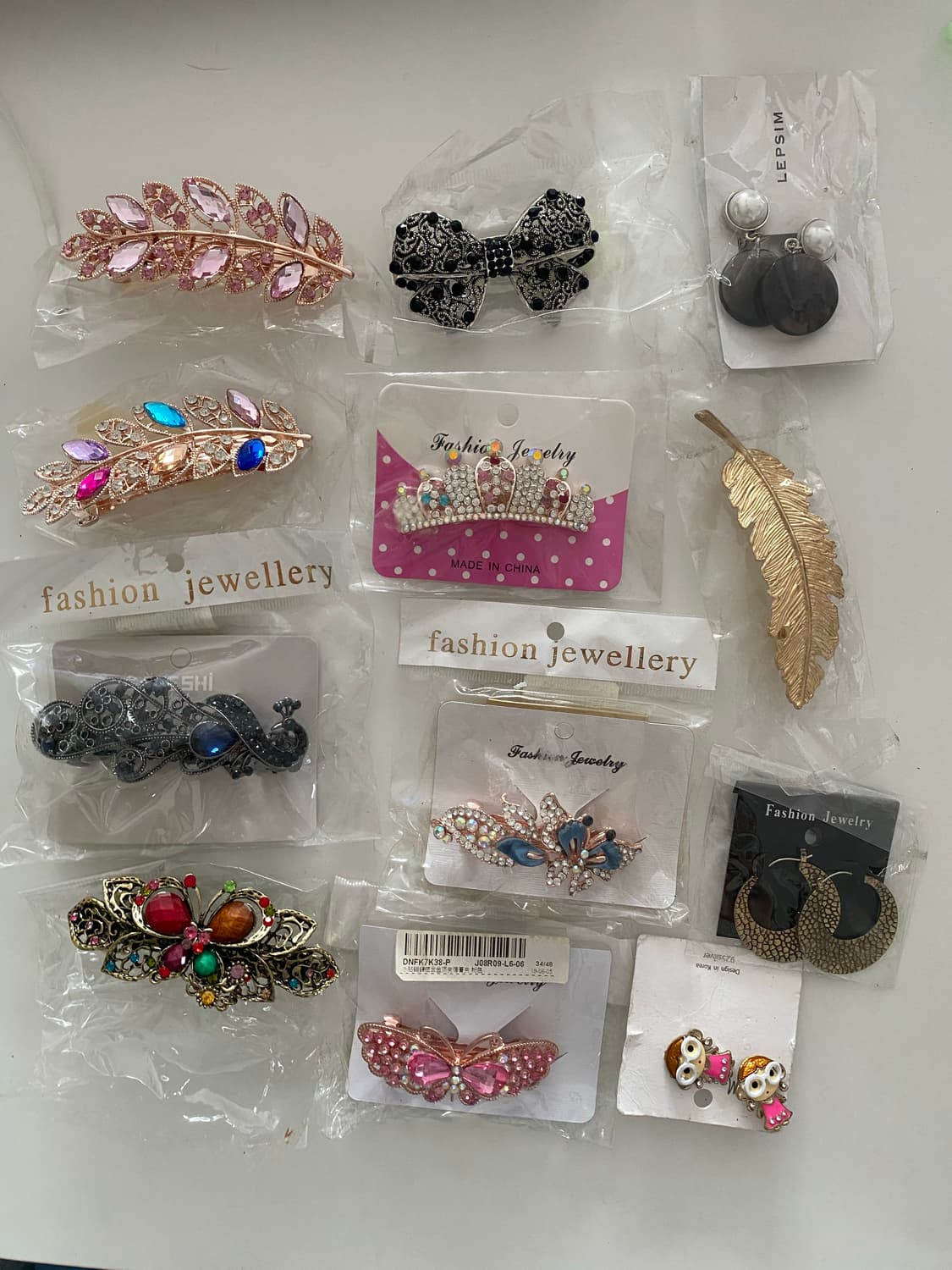 미사용 헤어핀 귀걸이 일괄 상품이미지1