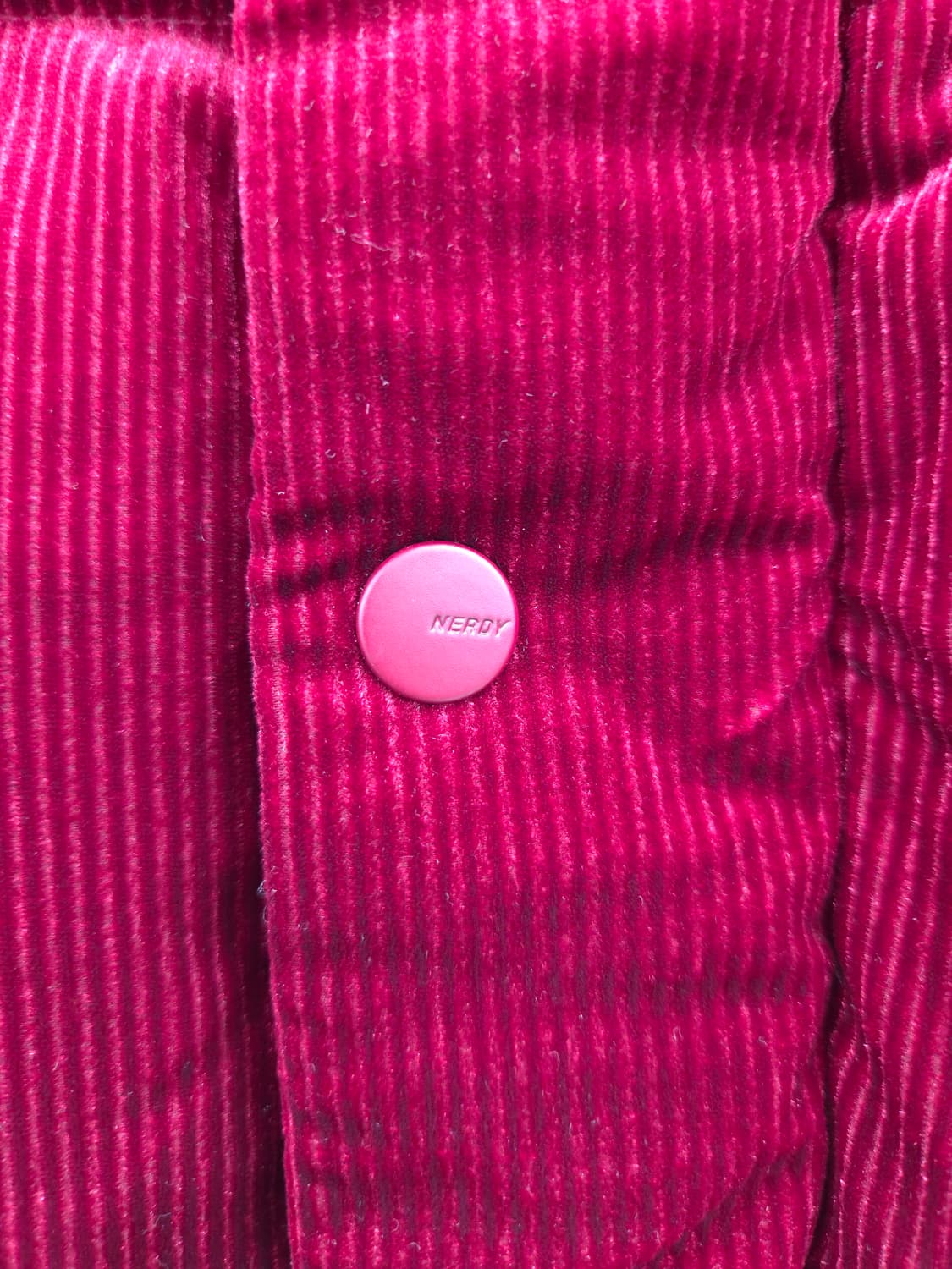 S 널디 코듀로이 패딩 오리털 버건디 상품이미지6