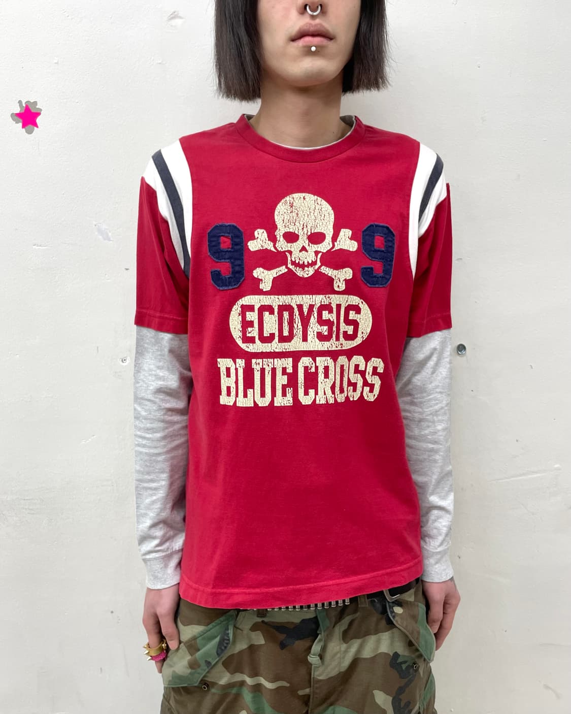  Blue Cross Skeleton Stadium Long Sleeve 상품이미지3