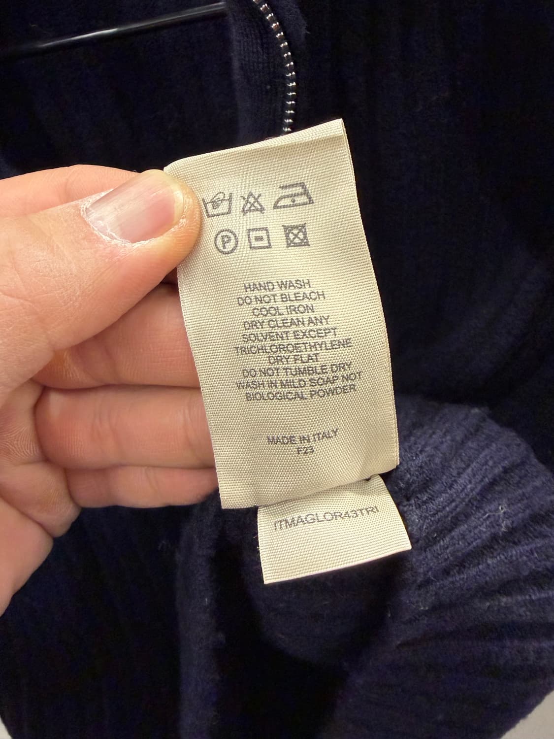 버버리 정품 런던 니트 집업 가디건 네이비 S 상품이미지7