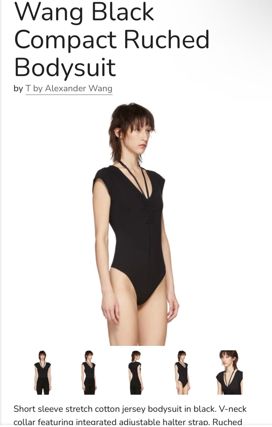 새상품 컨디션 Alexander Wang 블랙 바디수트 XS(44,55가 상품이미지3