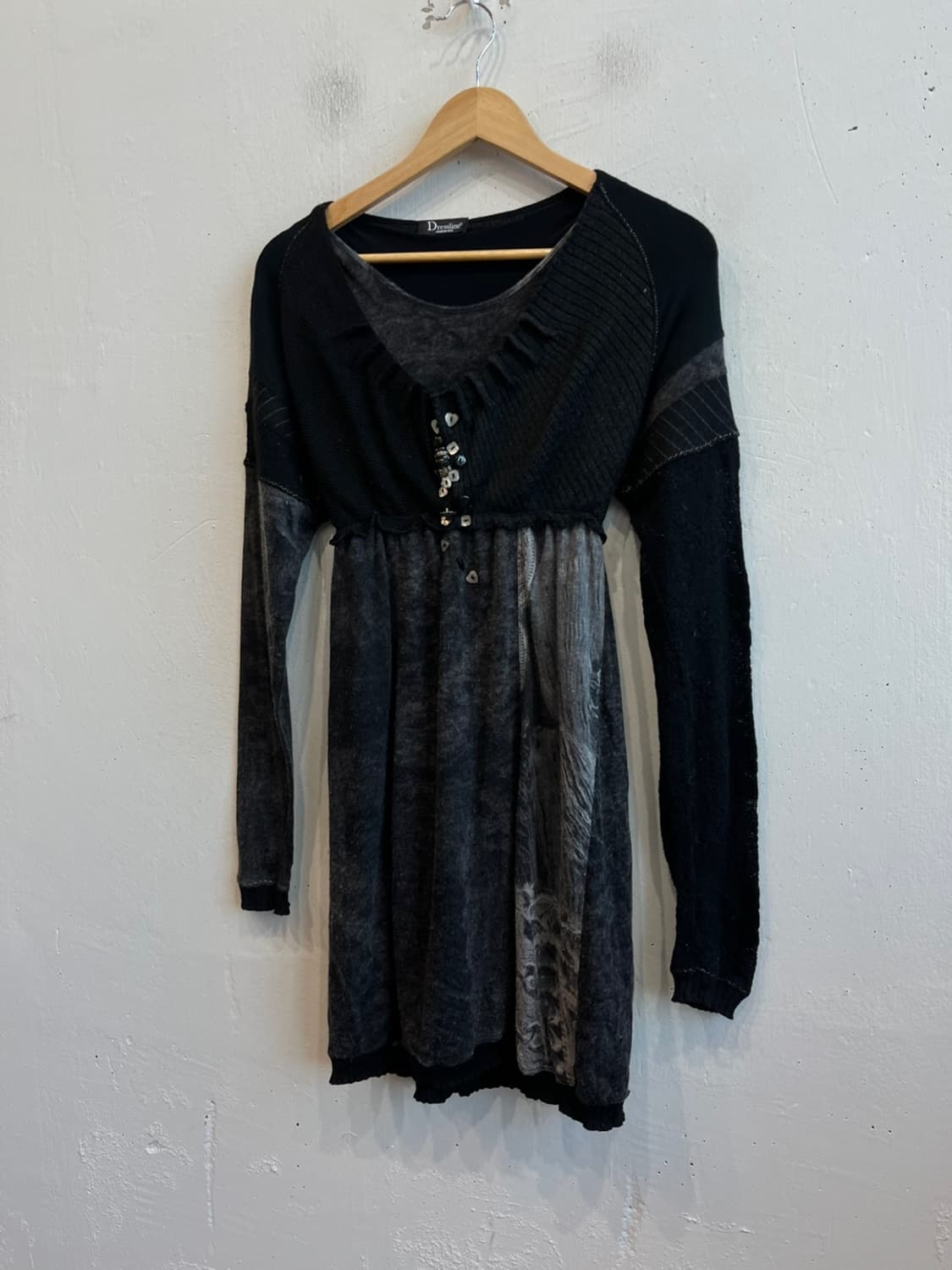 유럽빈티지 Dressline 레이어드 울 원피스 Made in ITALY 상품이미지1