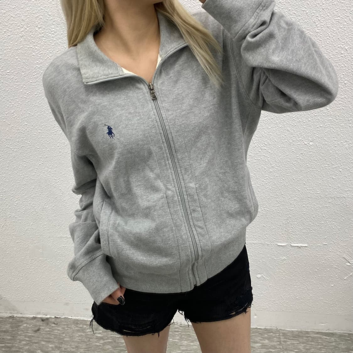 폴로 랄프로렌 네이비포니 그레이 집업 M 상품이미지2