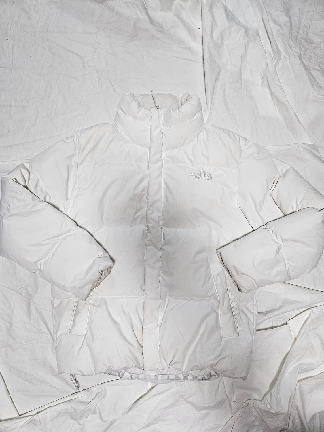 노스페이스 눕시 화이트 패딩 자켓 S 상품이미지1