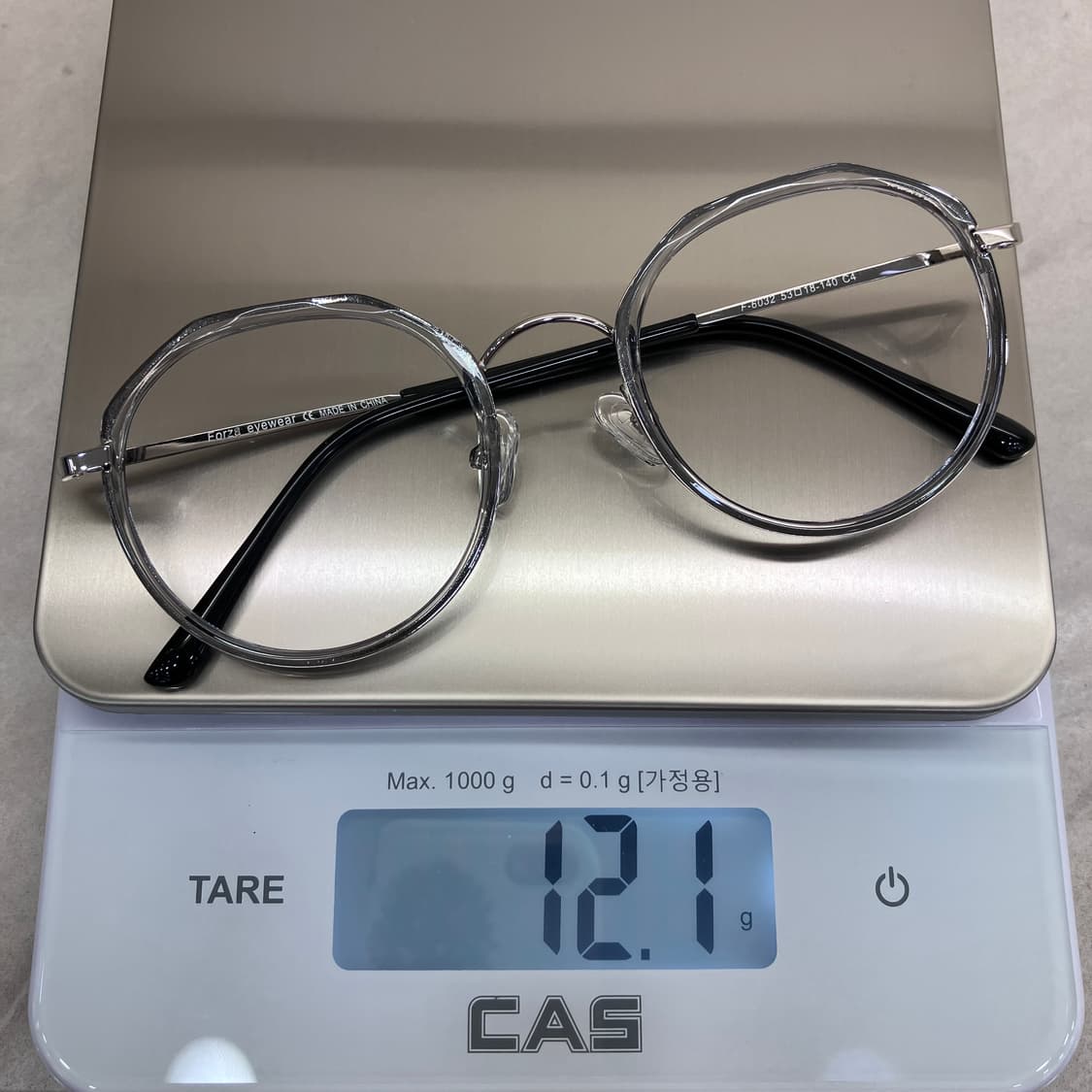 C39 FZ 실버 그레이 라운드 콤비 메탈테 안경 상품이미지8