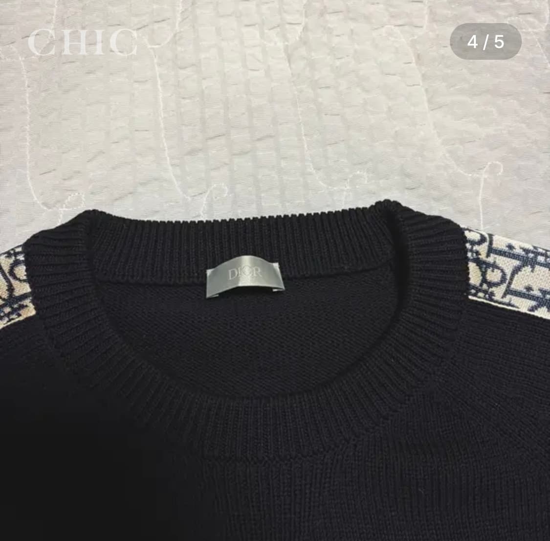 [디올 오블리크 인서트 사이드 라인 니트] 상품이미지4