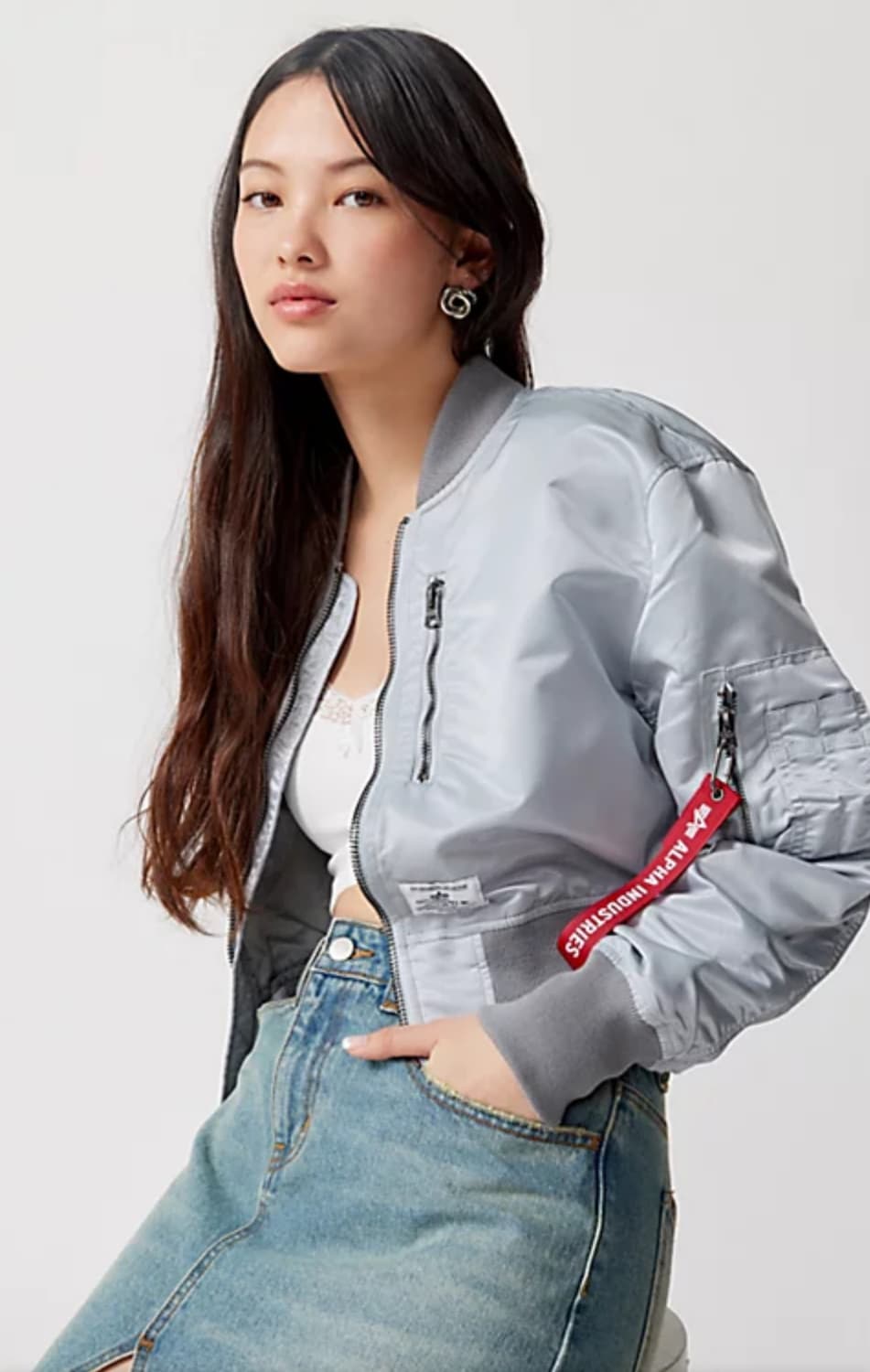 새상품) 알파인더스트리 L-2B 크롭드 젠 II 라이트 그레이 S/P 상품이미지1