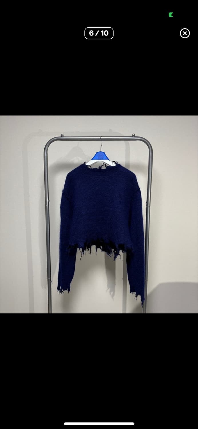 F) 퍼버즈 PERVERZE 모헤어 리버서블 데미지 가디건 상품이미지4