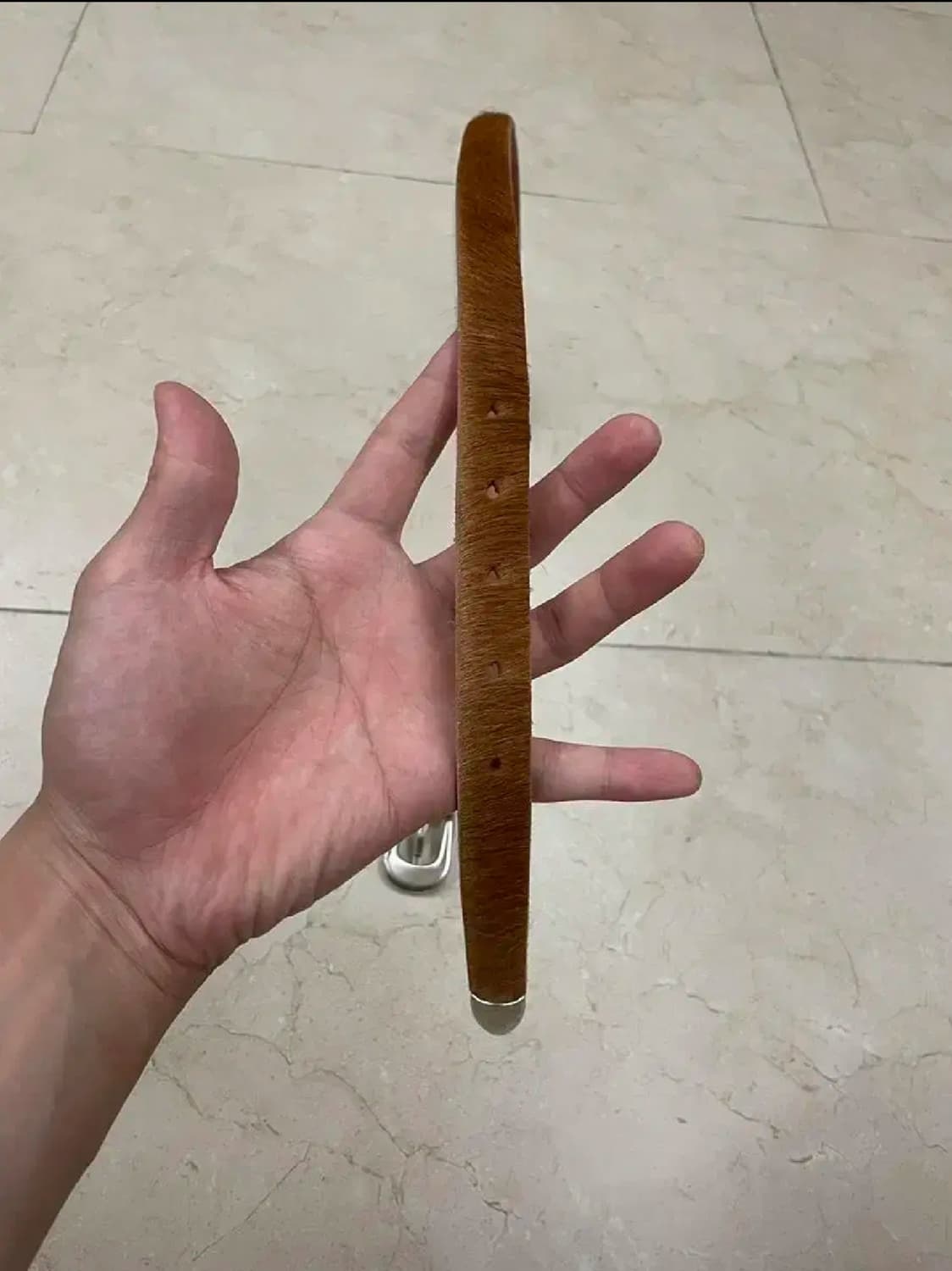 [90] 아워레가시 2cm 벨트 네추럴 헤어 송치 상품이미지2