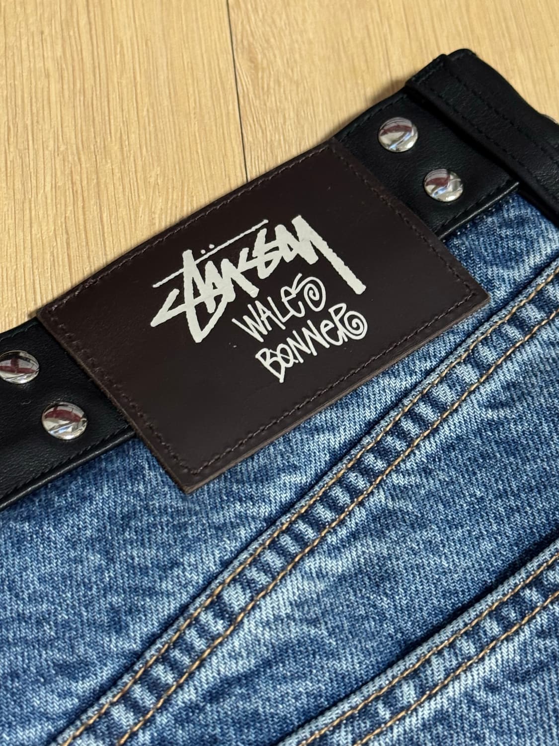 [36] 스투시 웨일즈보너 스터드 진 워시드 블루 상품이미지9