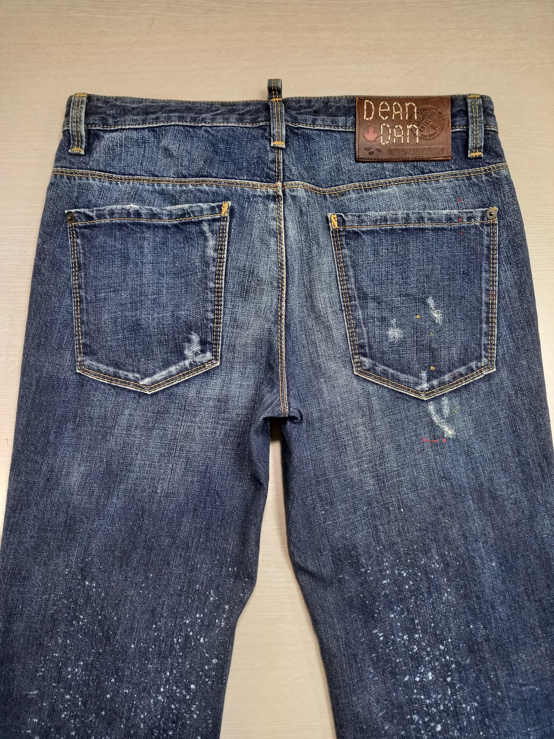 29 DSQUARED2 Italy 데미지워싱 페인티드 일자진 29-563 상품이미지4