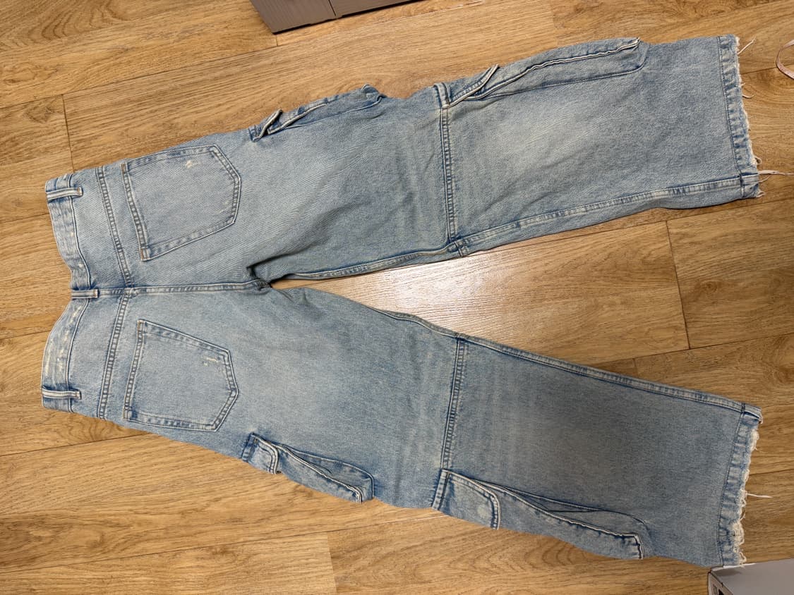 자라 데미지드 카고 데님 상품이미지2