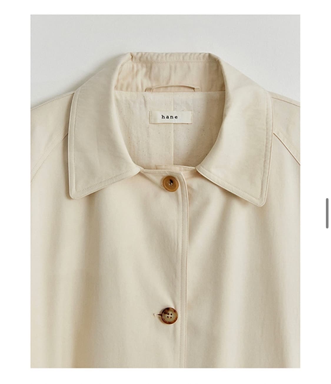 HANE의 레글런 트렌치 코트   Ecru 상품이미지7