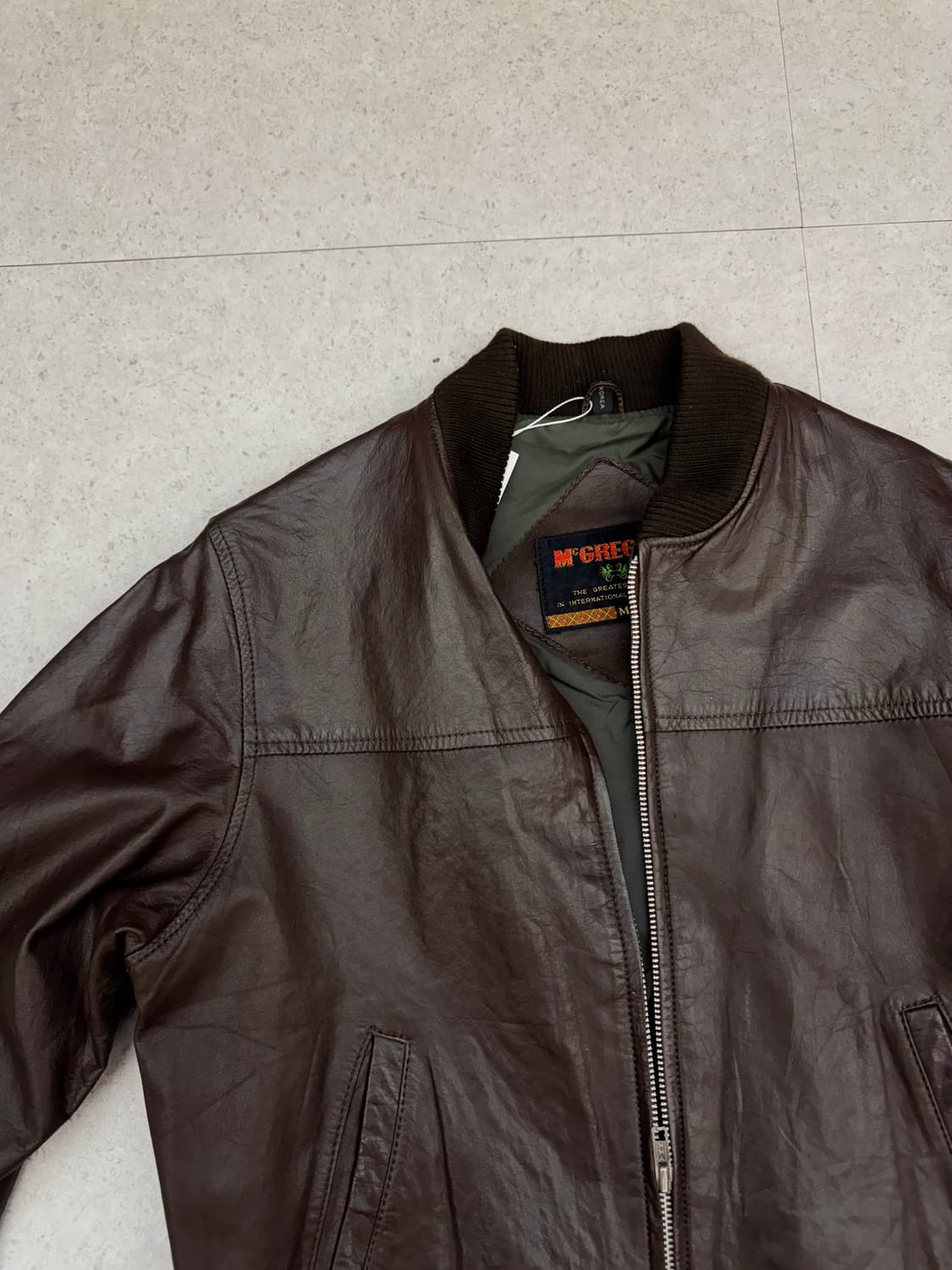 80‘s Mcgregor 맥그리거 레더 집업 상품이미지2