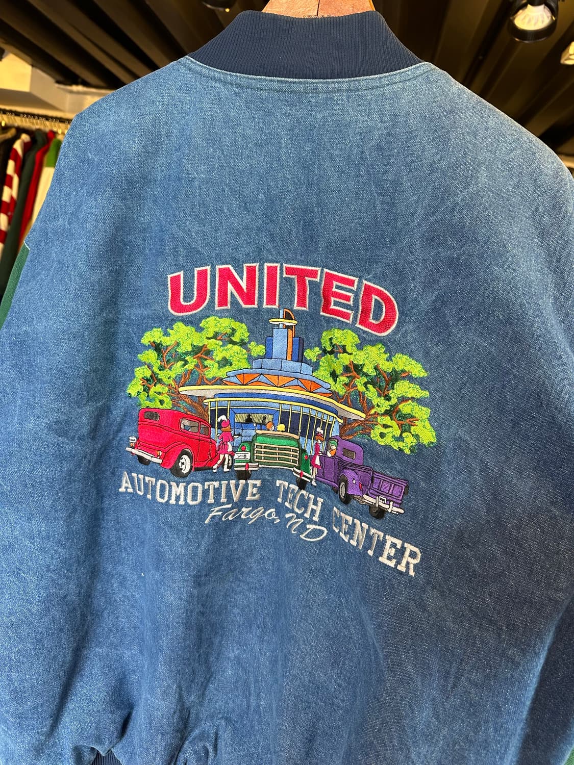 데님 자수 바시티 자켓 made in usa 상품이미지8