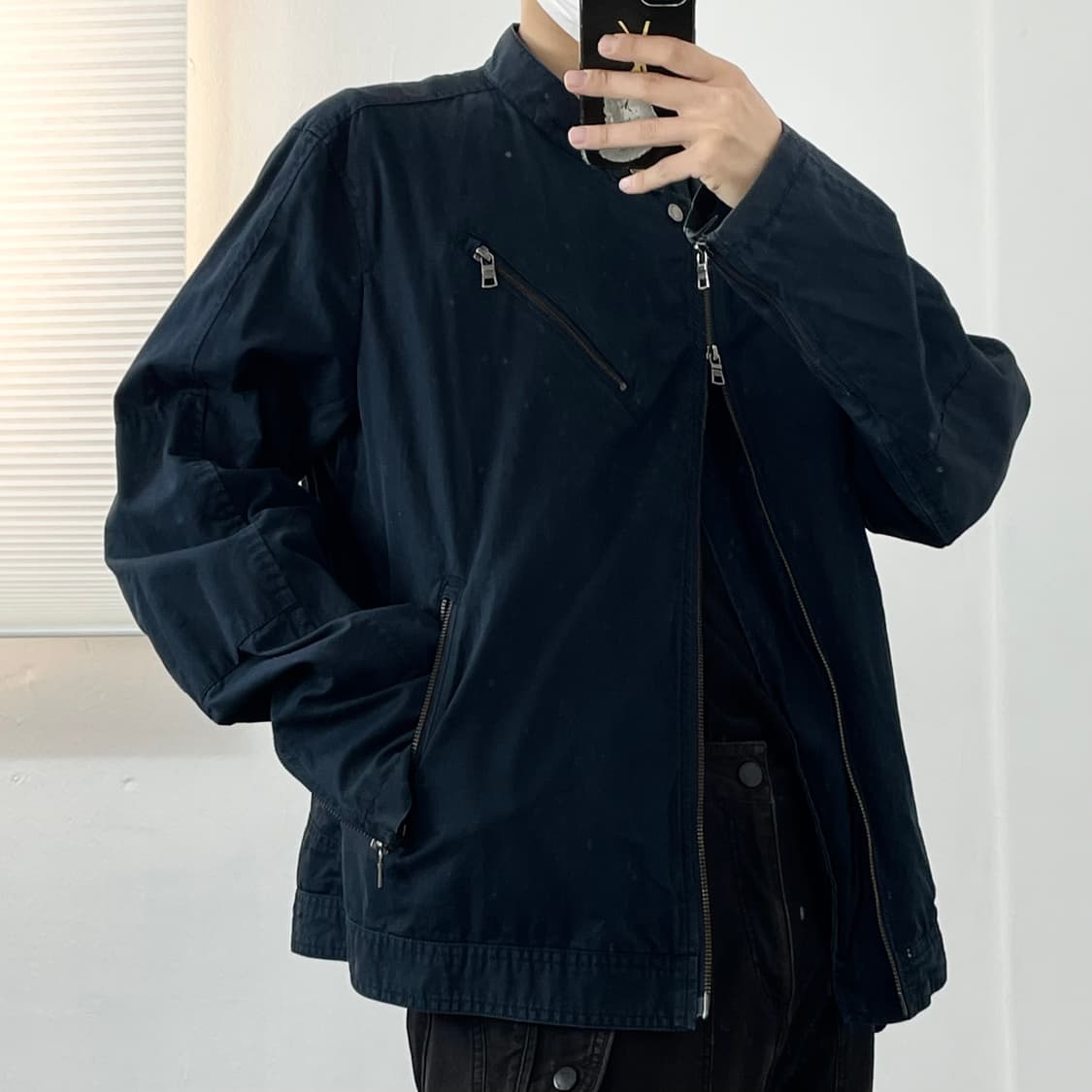 XL 아르마니 익스체인지 투웨이 바이커 라이더 자켓 상품이미지3