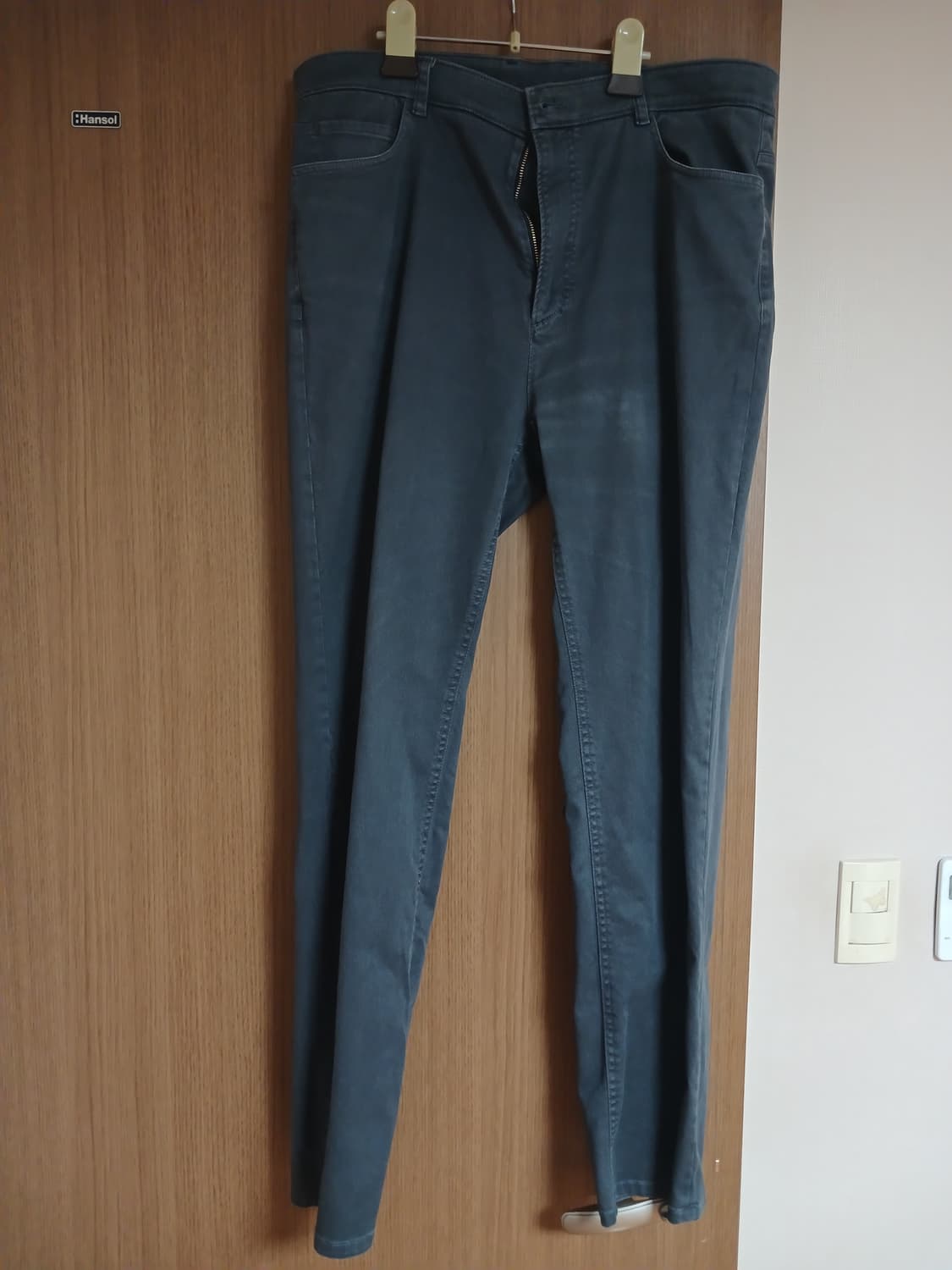 타임옴므 남성 레이온 면혼방 가먼트워싱 다크그레이 바지88 (35) 상품이미지6