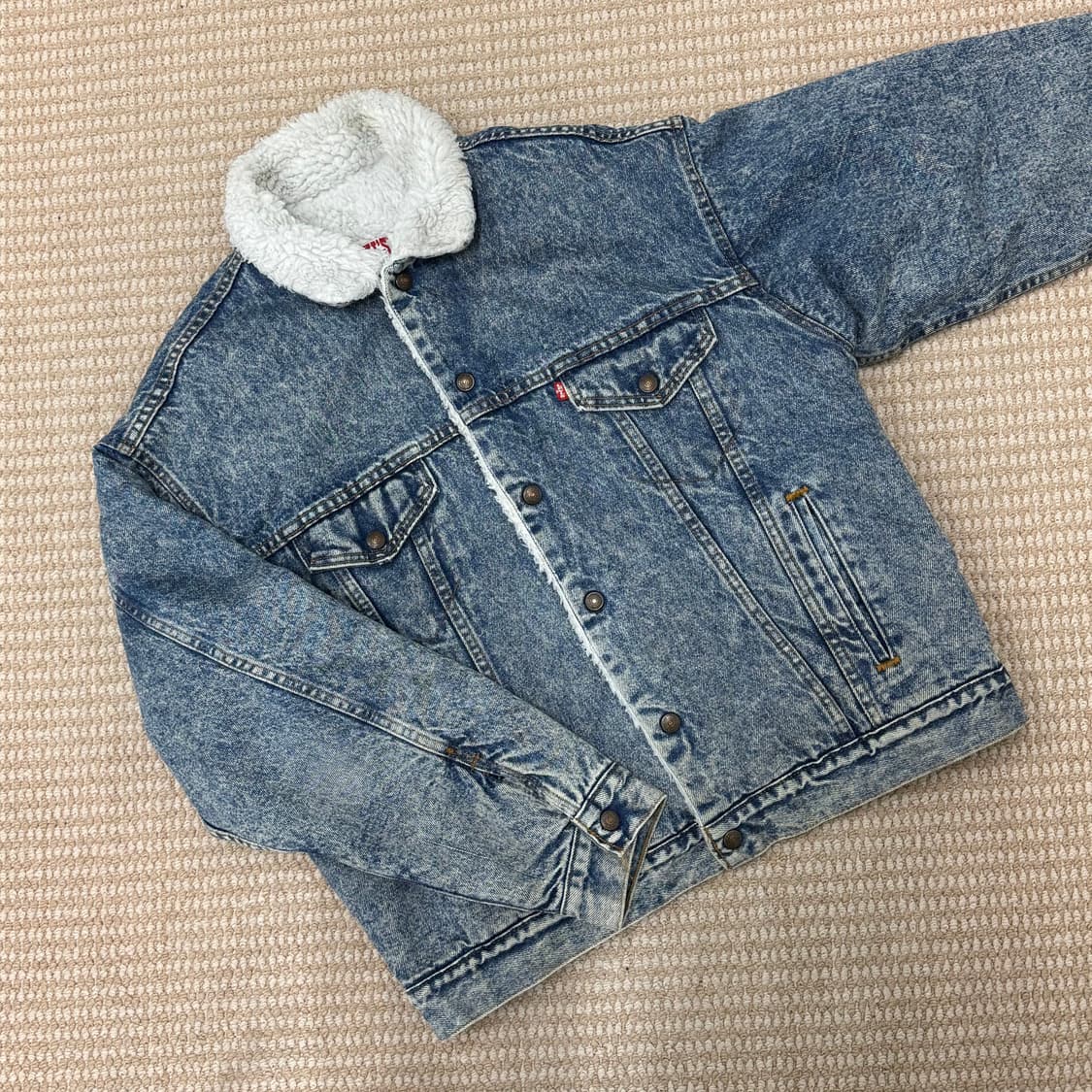 리바이스 워싱 트러커 쉐르파 데님 자켓 80년대 USA 상품이미지4