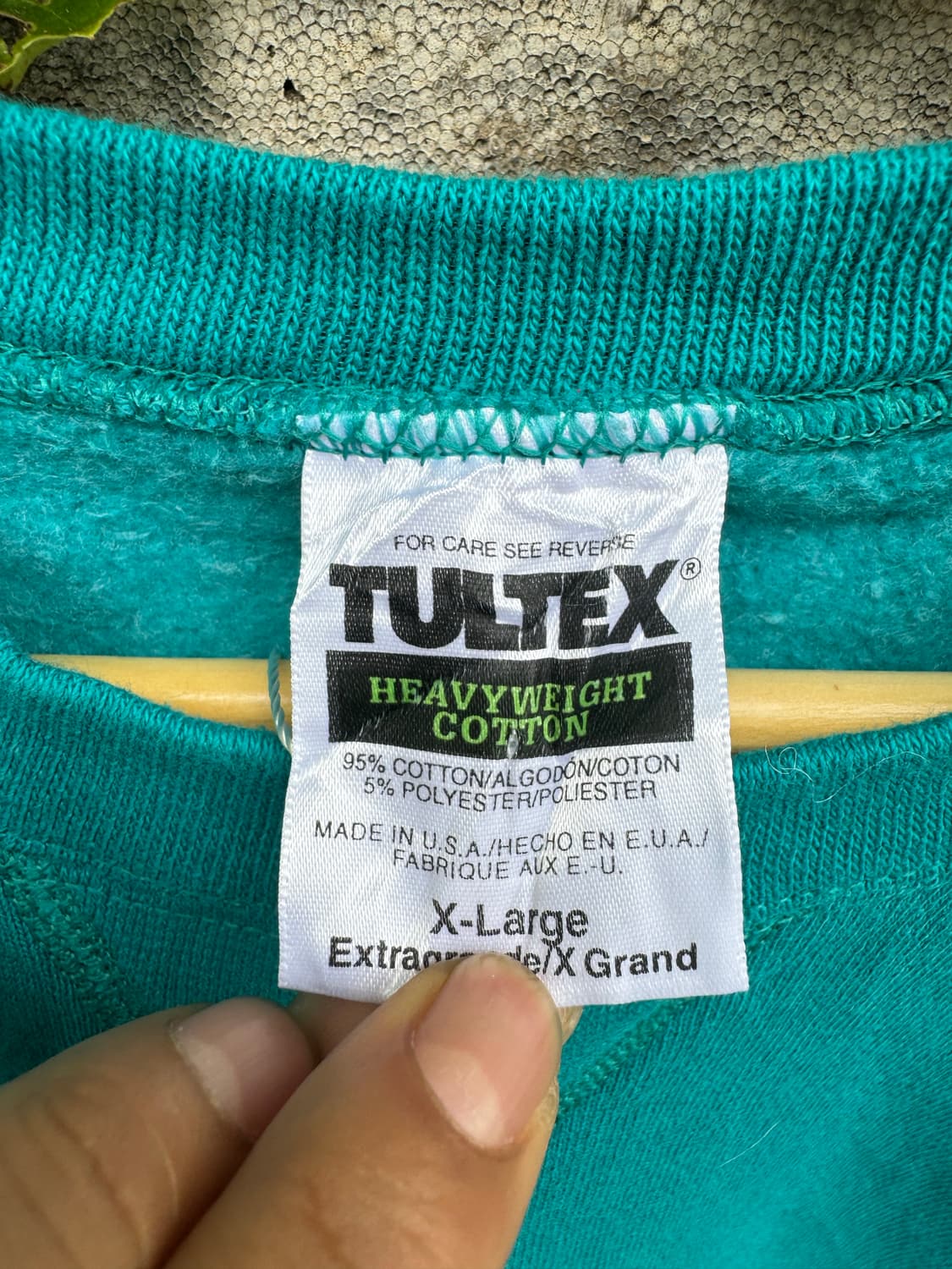 90s tultex 무지 헤비코튼 made in usa 맨투맨 스웻셔츠 상품이미지5