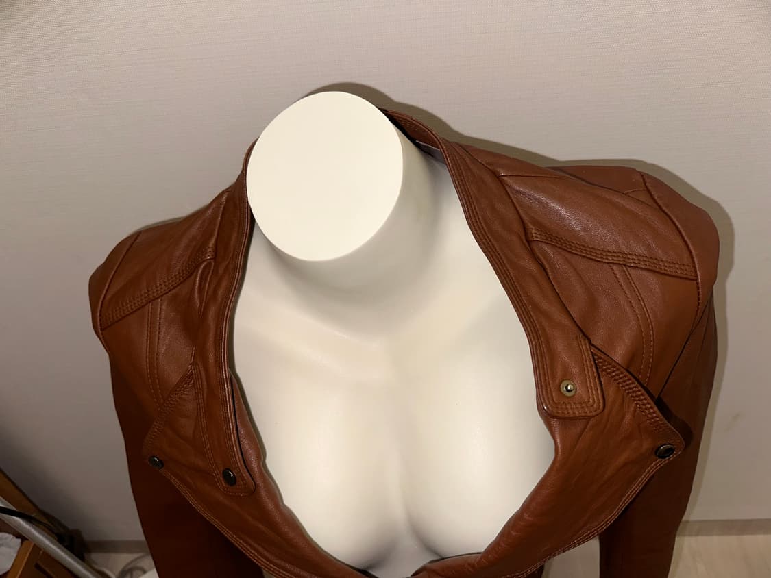 브라운 크롭 양가죽 빈티지 상품이미지4