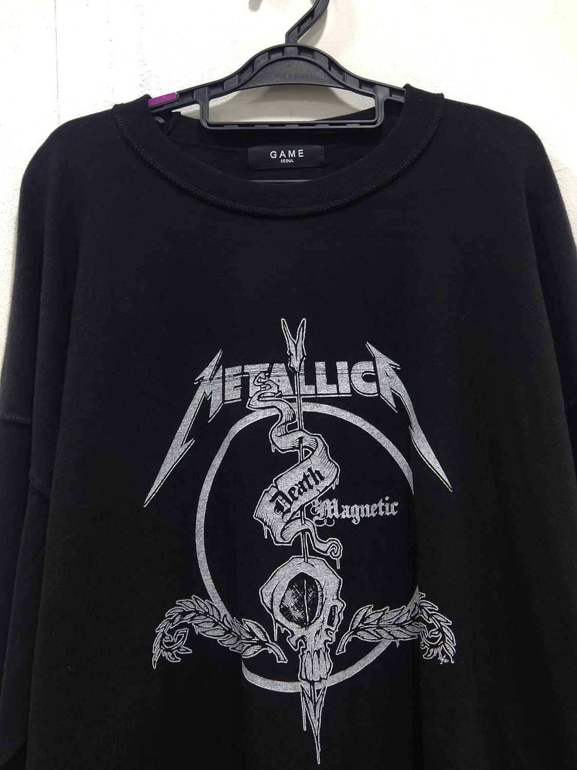 [XL] 메탈리카 아웃 스티치 롱슬리브 긴팔티 남성 105-110 상품이미지2