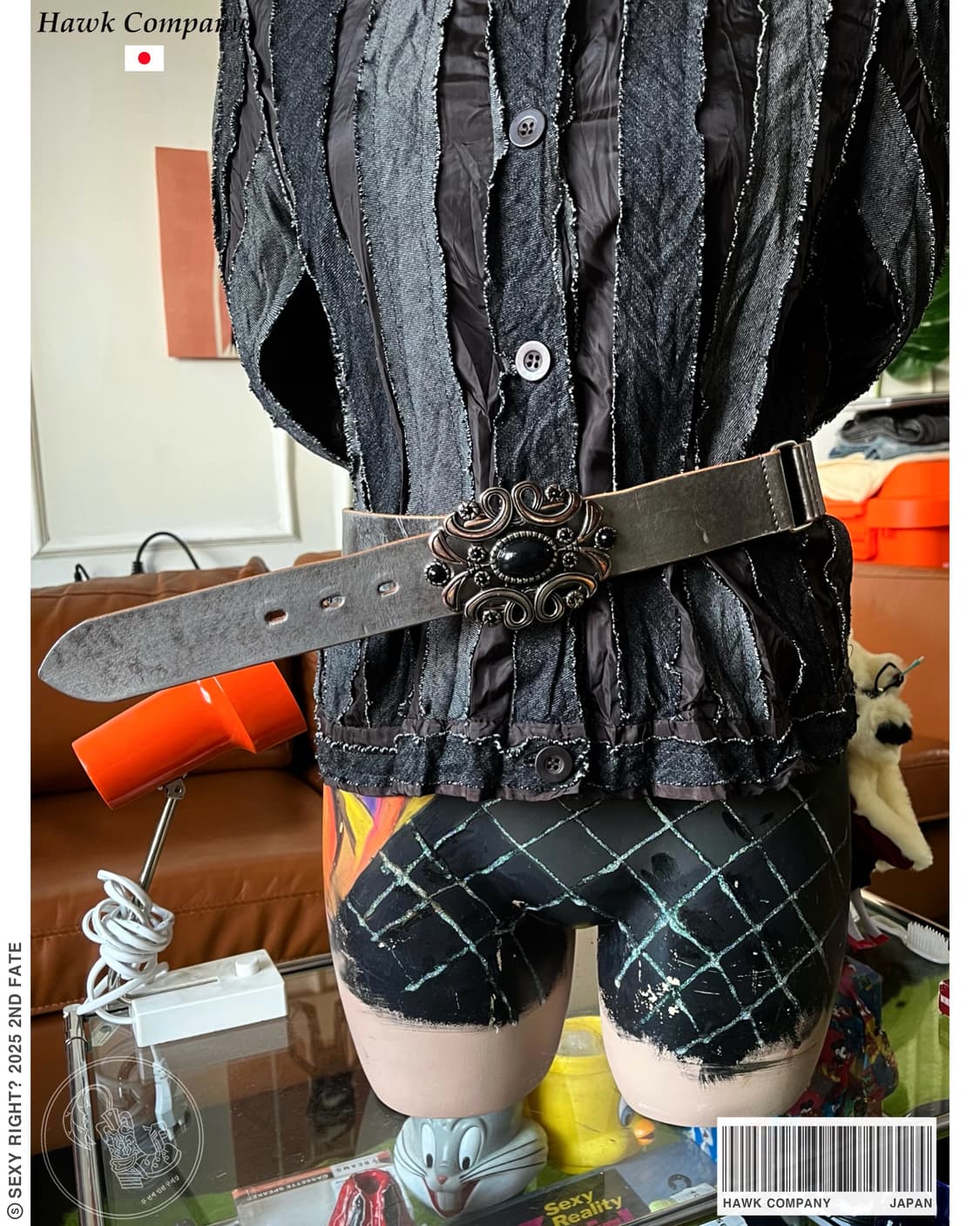 Hawk Company Metal Leather Western Belt 상품이미지1