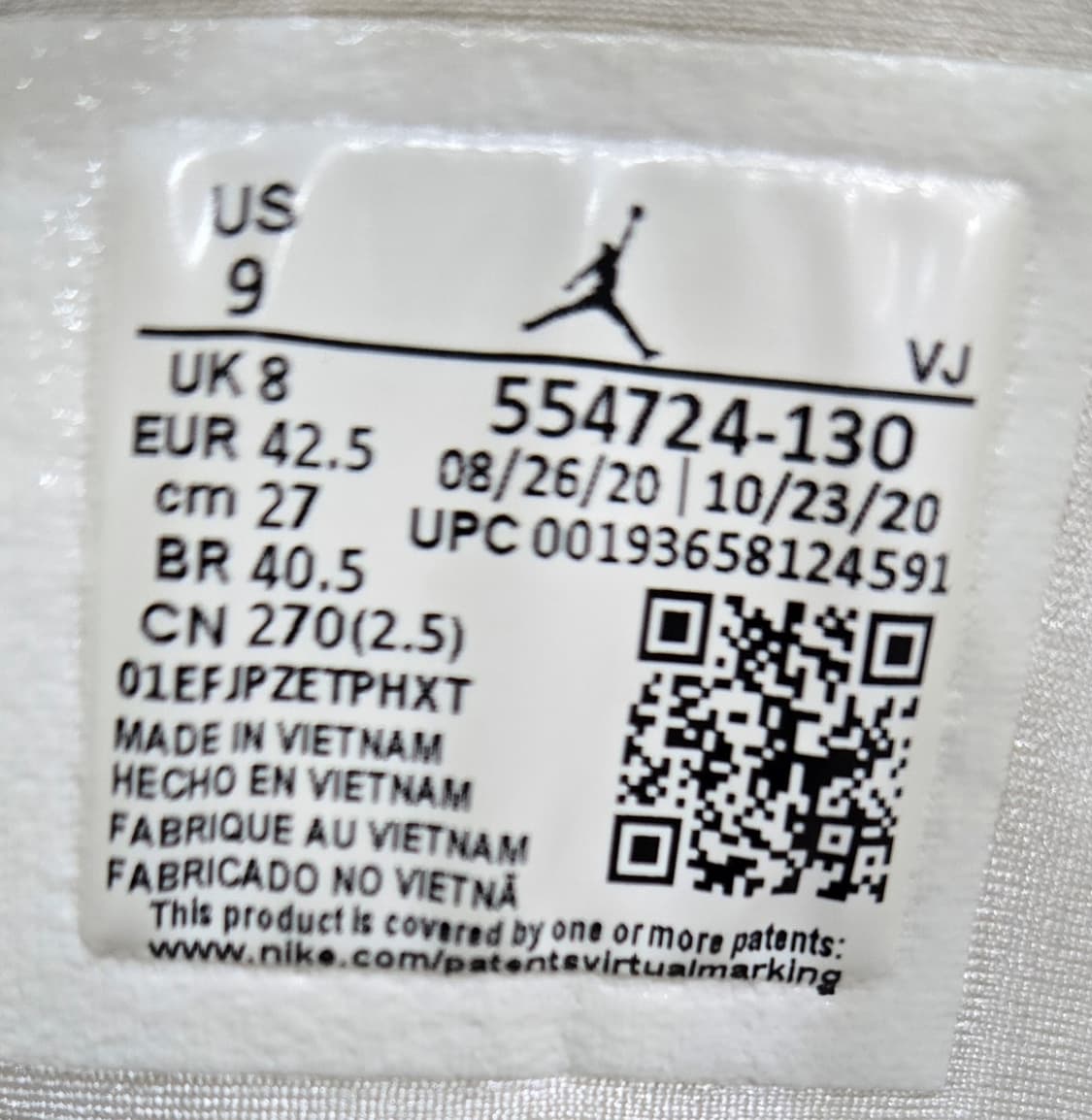 나이키 270mm- 조던1미드 트리플 화이트 커스텀   상품이미지7