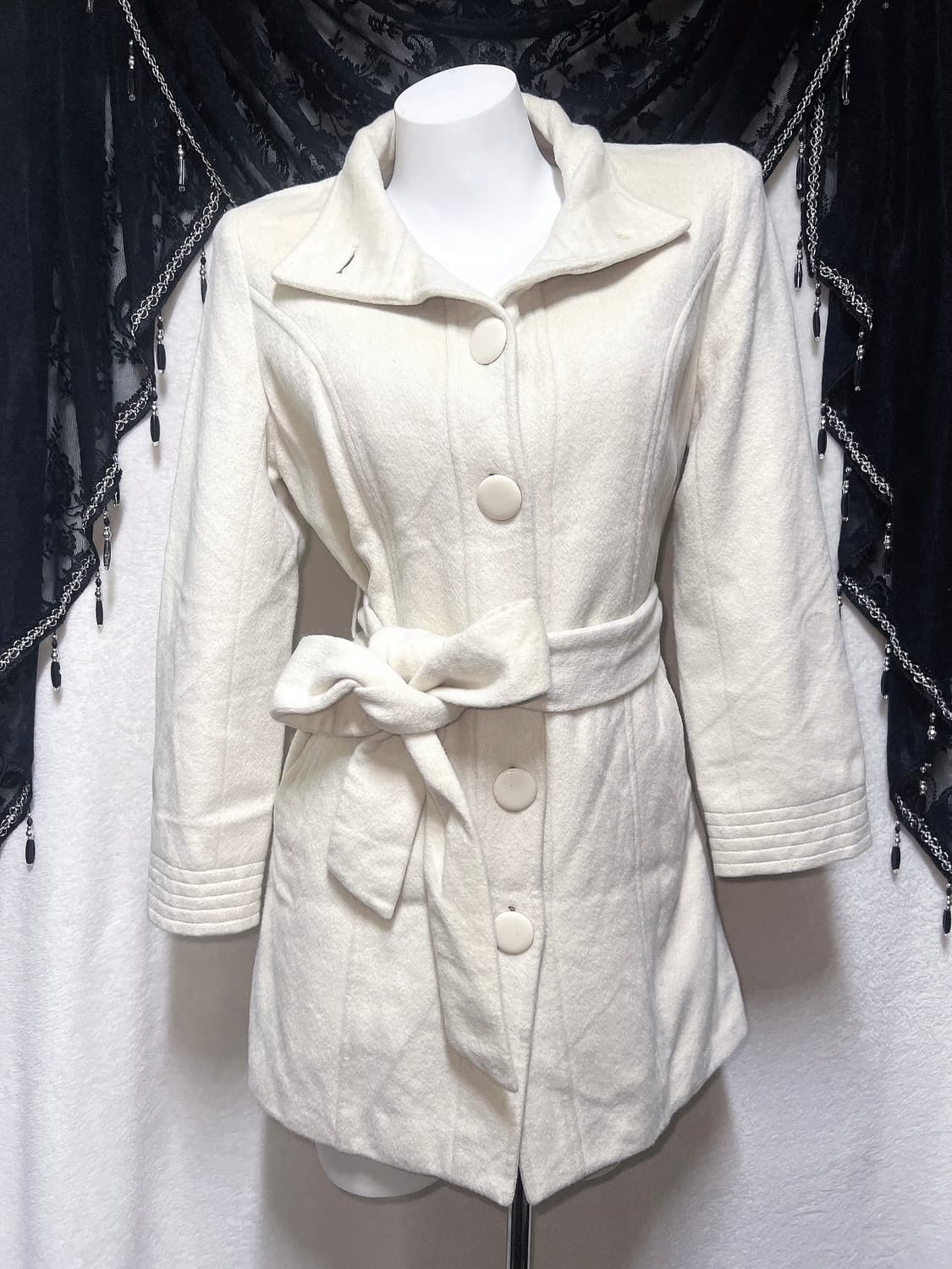 로맨틱갸루 로걀 라떼 달천 아이보리 모직코트 자켓 리즈리사깔 삿포로 핀터 상품이미지6