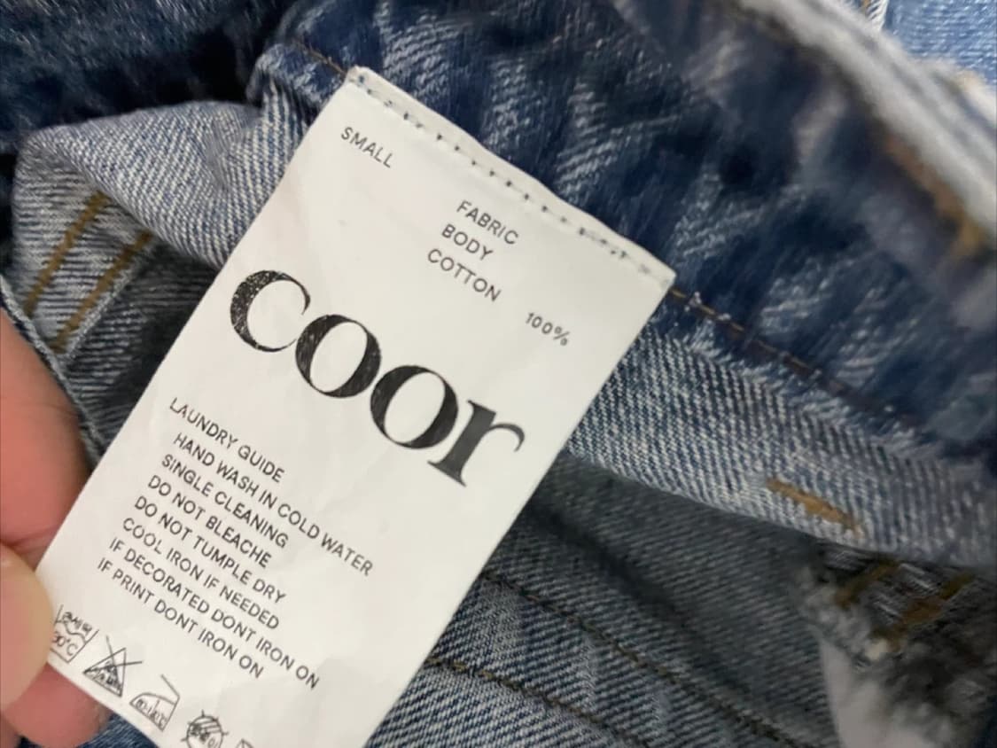 쿠어 coor 컷오프 스플릿 데님 s 상품이미지3