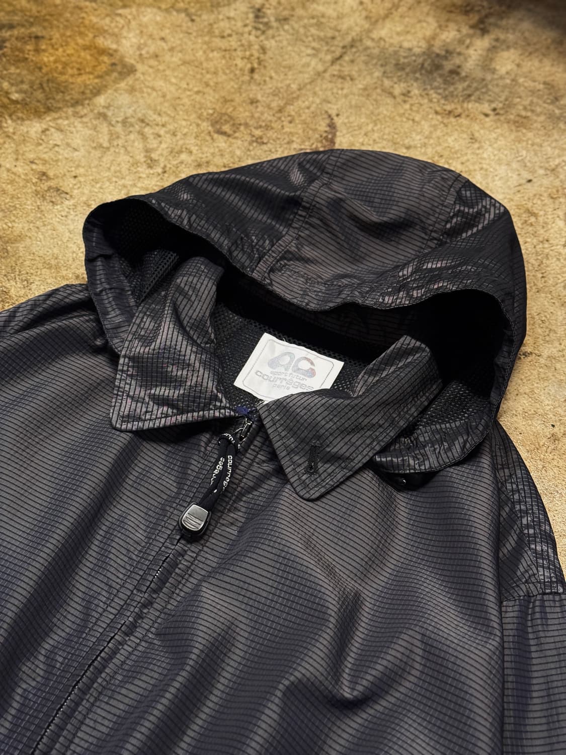 44-77 ) courreges Stripe Midi Rain Coat 상품이미지3