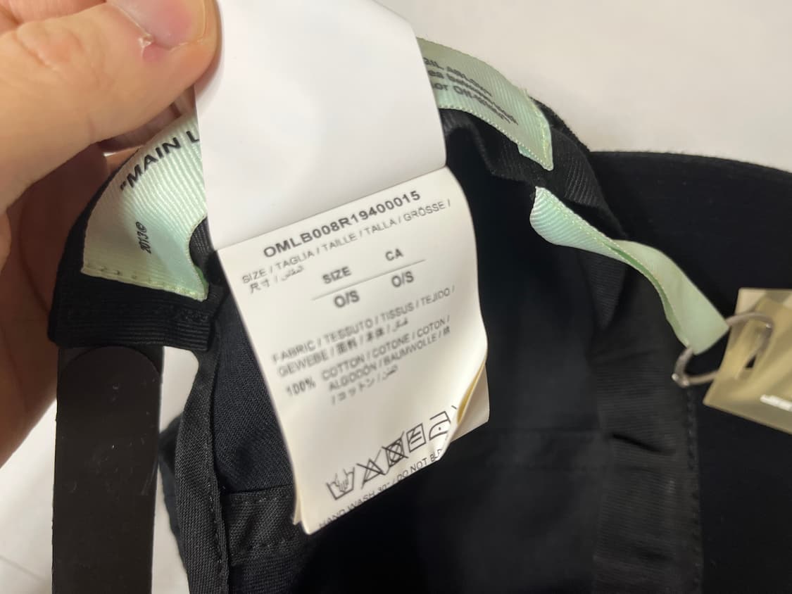 오프화이트 볼캡 블랙 상품이미지6