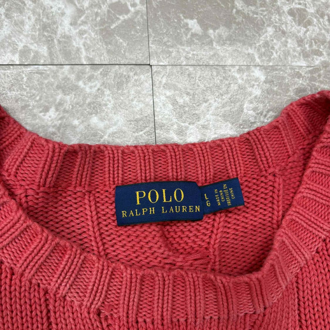 폴로 랄프로렌 신형 케이블 걸즈 크루넥 니트(L) 상품이미지4