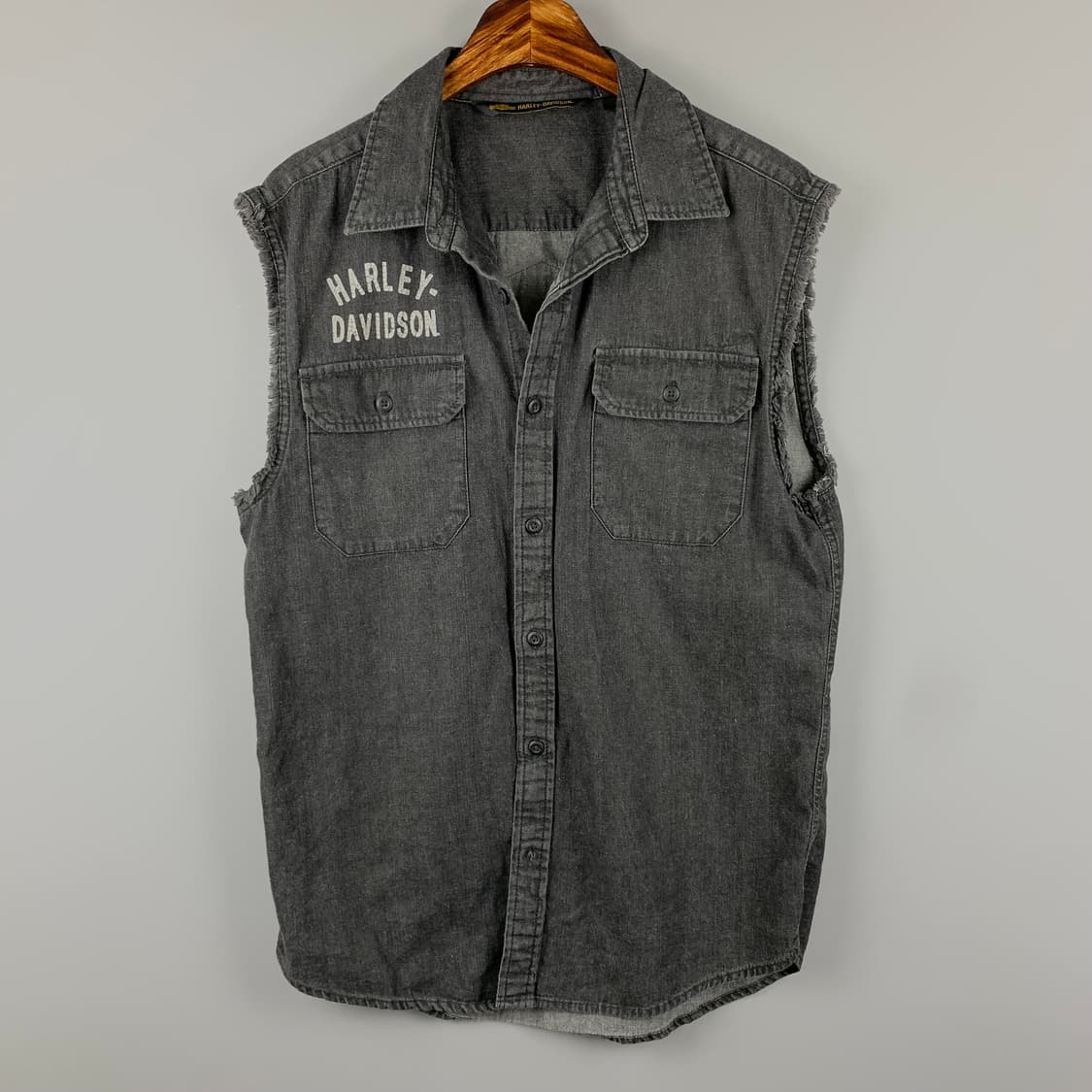 할리데비이슨 빈티지 로고 민소매 셔츠 상품이미지2